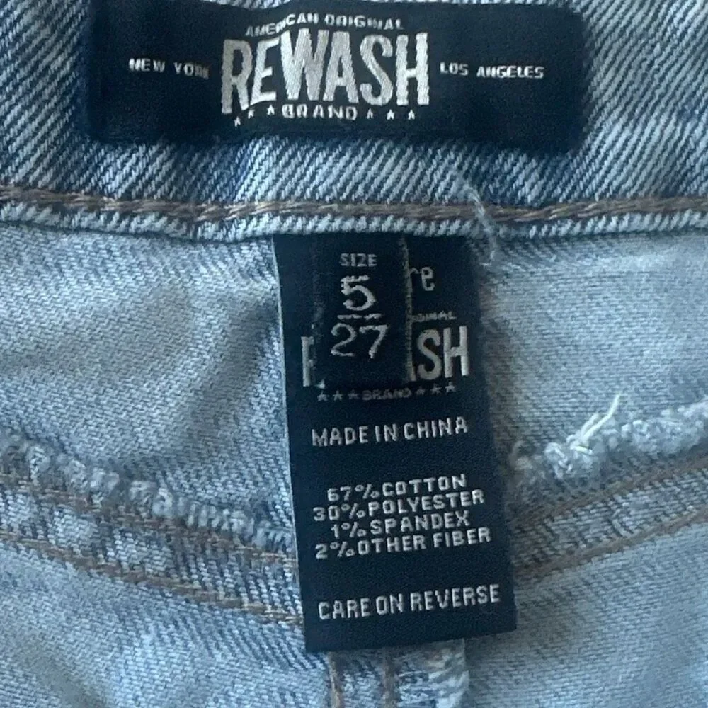 American original Rewash brand denim shorts juniors size 5/27